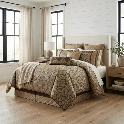 Imperial 10-Piece King Comforter Set - Bronze