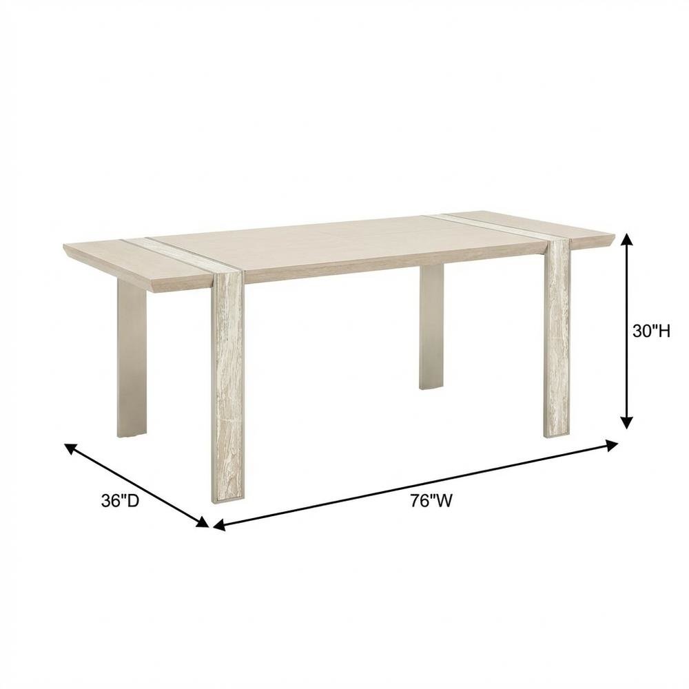 Lotus Bay Narrow Rectangular Dining Table - Sand