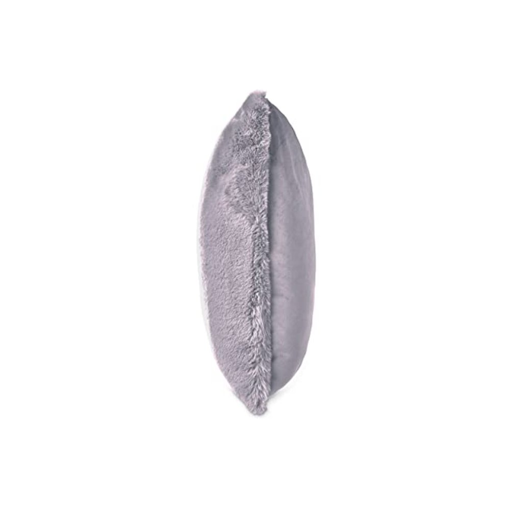 Hopps 20" Faux-Fur Throw Pillow, Set of 2 - Platinum