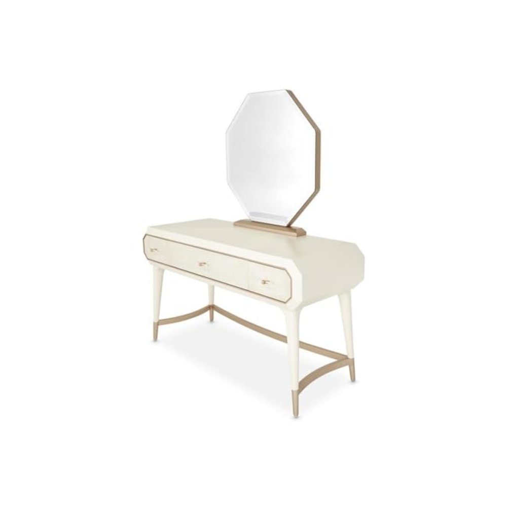 La Rachelle Vanity with Mirror - Champagne