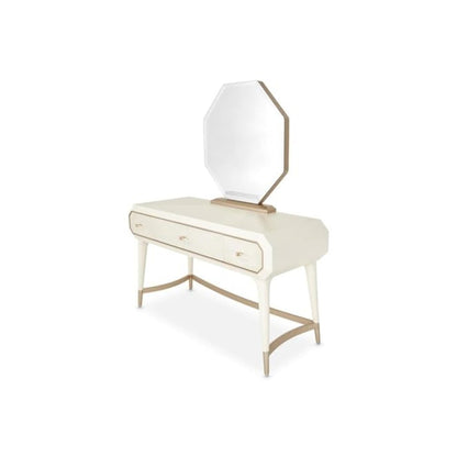 La Rachelle Vanity with Mirror - Champagne