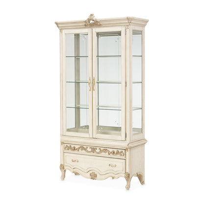 Platine de Royale Curio Display Cabinet - Champagne