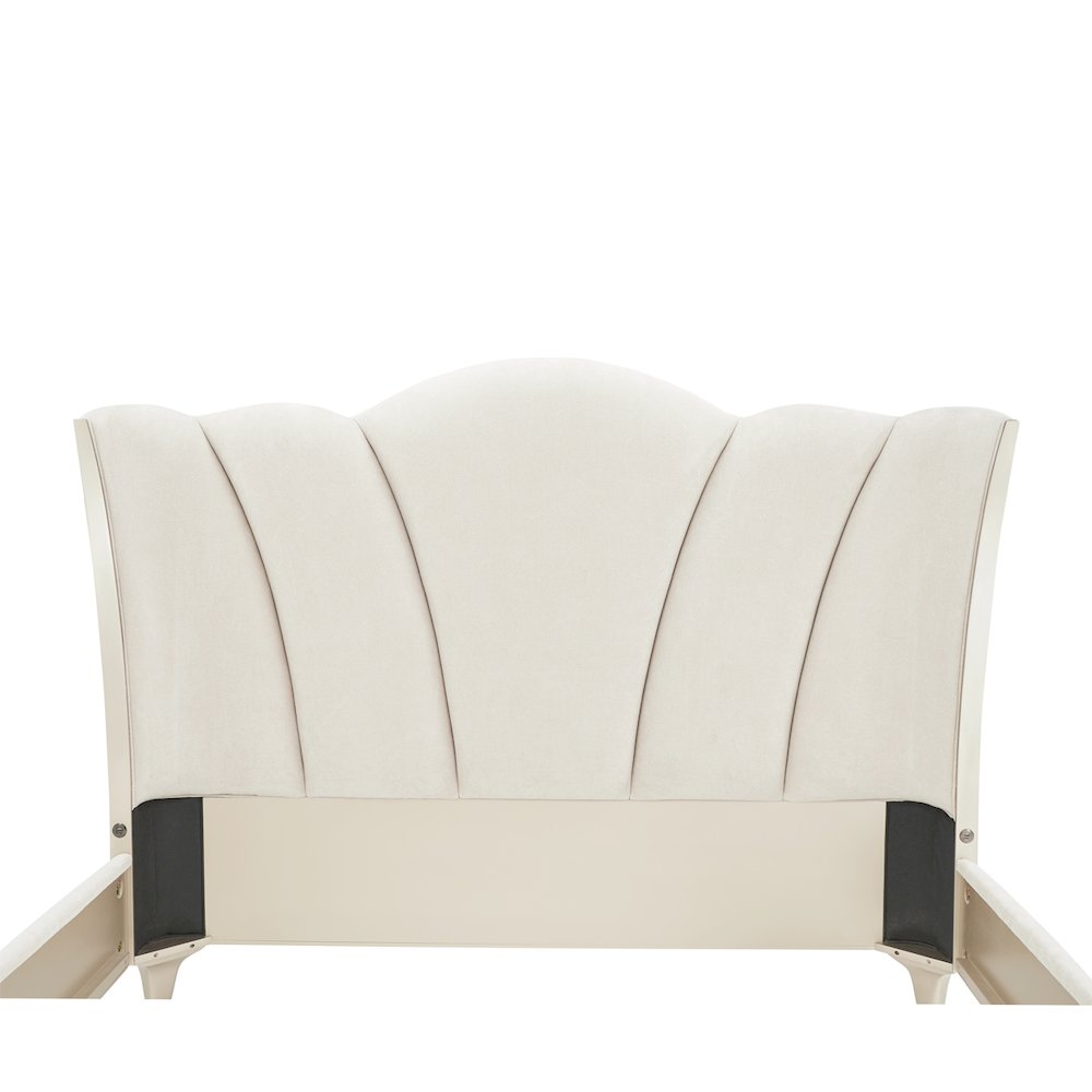 La Marisia Upholstered Queen Bed - Tranquil/Champagne Gold