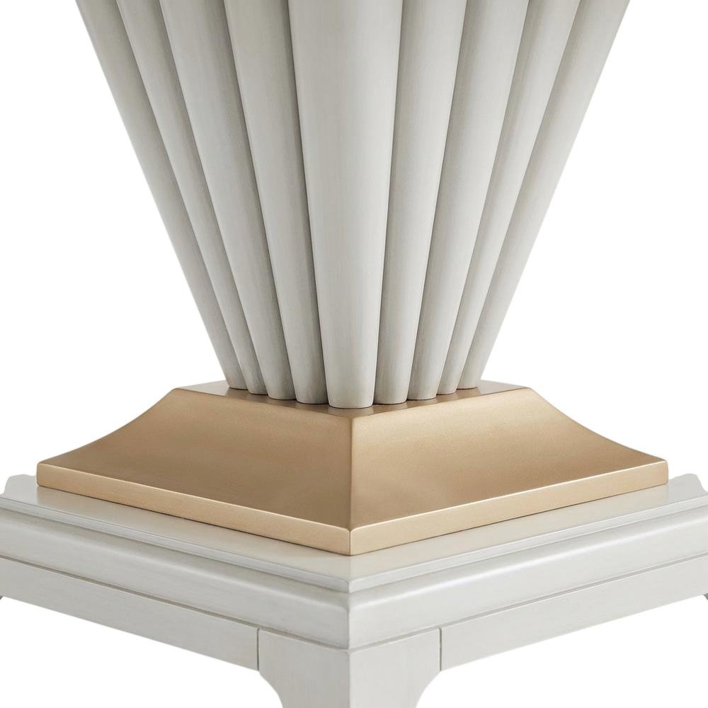 St. Charles Double Pedestal Dining Table -  Dove Gray