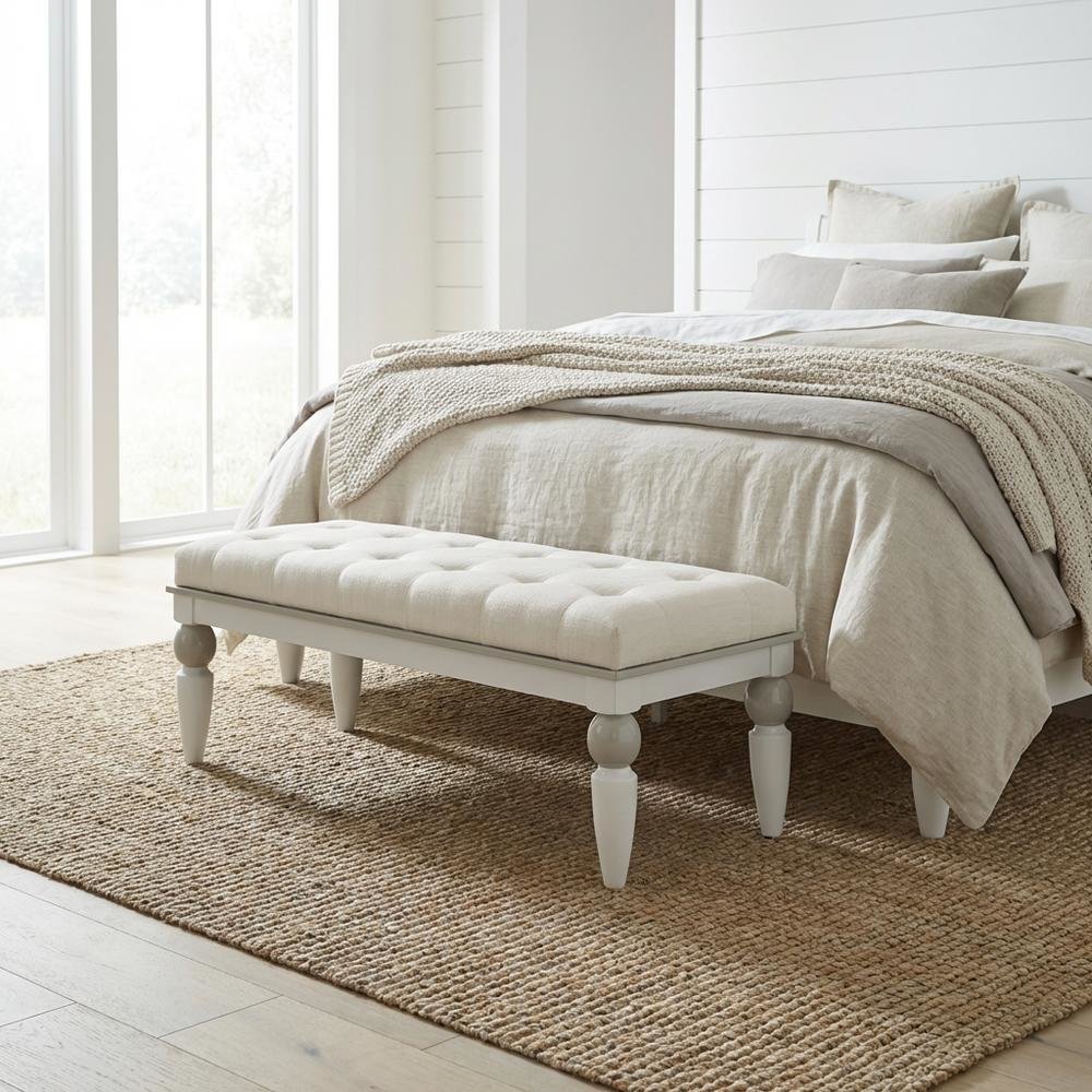 Sky Tower Bedside Bench - Cloud White
