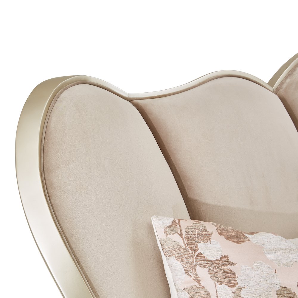 Villa Cherie Queen Channel Tufted Bed - Hazelnut