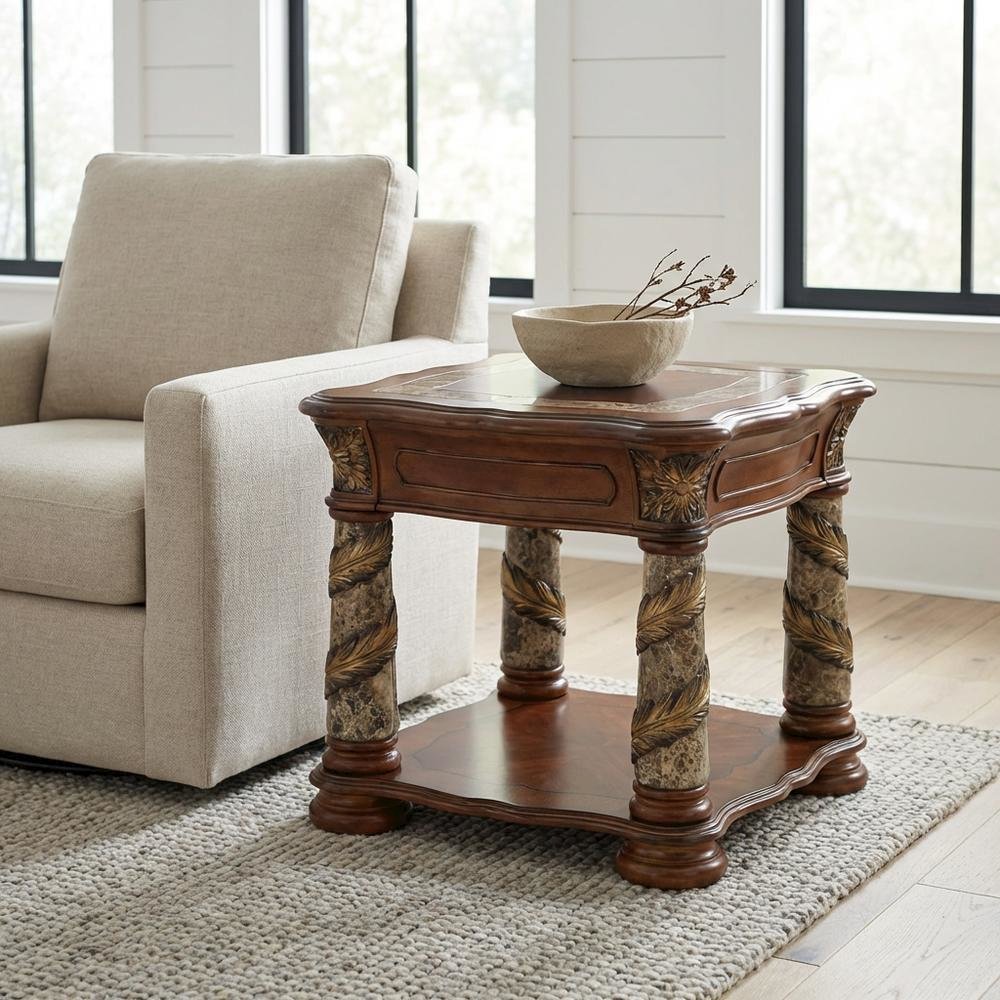 Villa Valencia End Table - Classic Chestnut