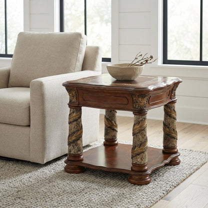Villa Valencia End Table - Classic Chestnut