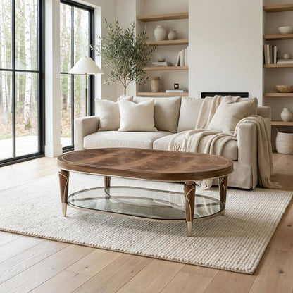 Villa Cherie Oval Cocktail Table - Hazelnut