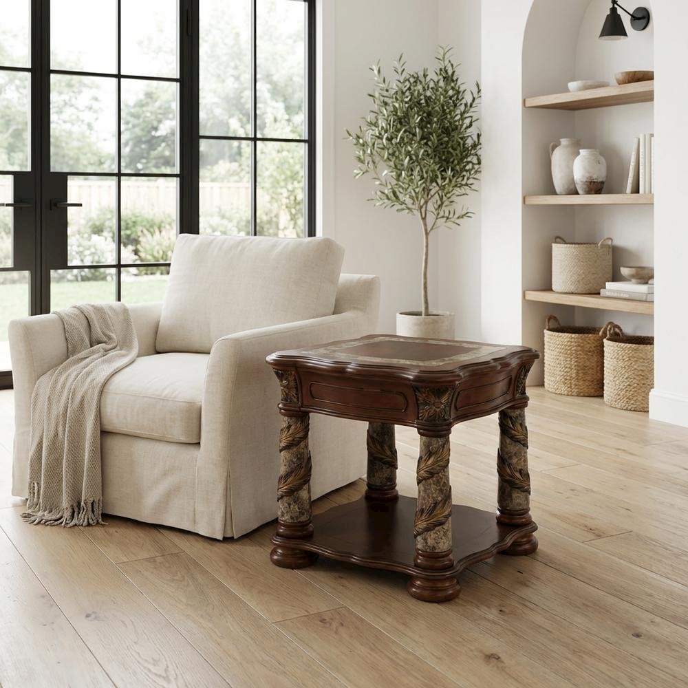 Villa Valencia End Table - Classic Chestnut