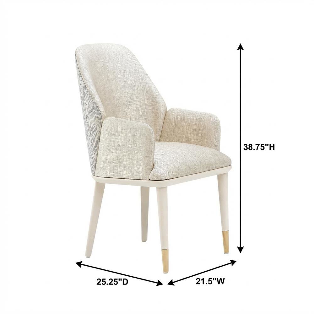 Lisbon Dining Arm Chair - Silken Matte Cream Qty 1