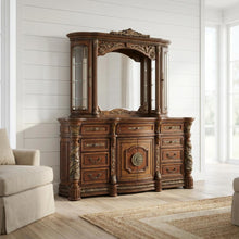 Villa Valencia Dresser with Mirror - Classic Chestnut