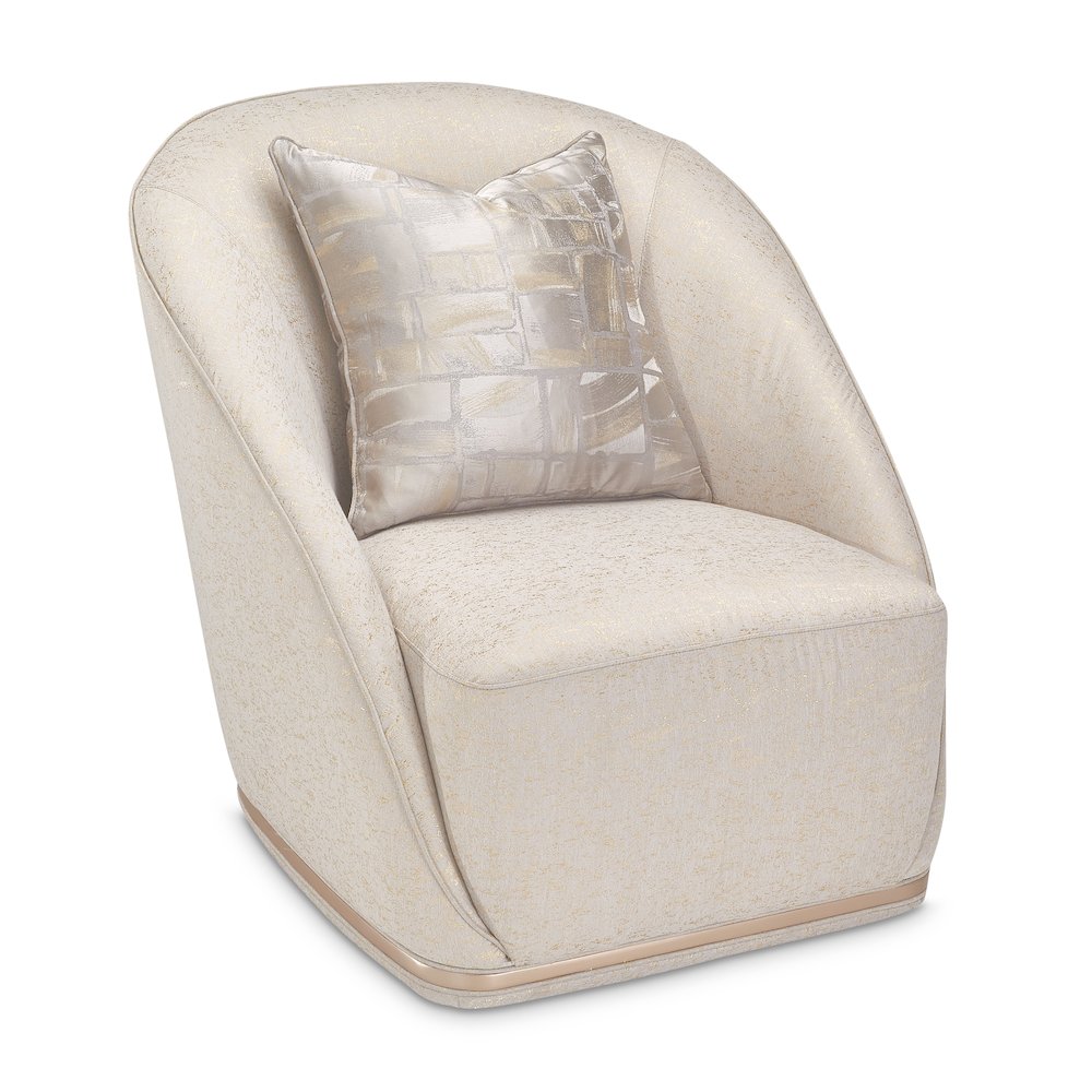 La Rachelle Swivel Chair - Gold Rush/Champagne