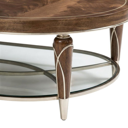 Villa Cherie Oval Cocktail Table - Hazelnut