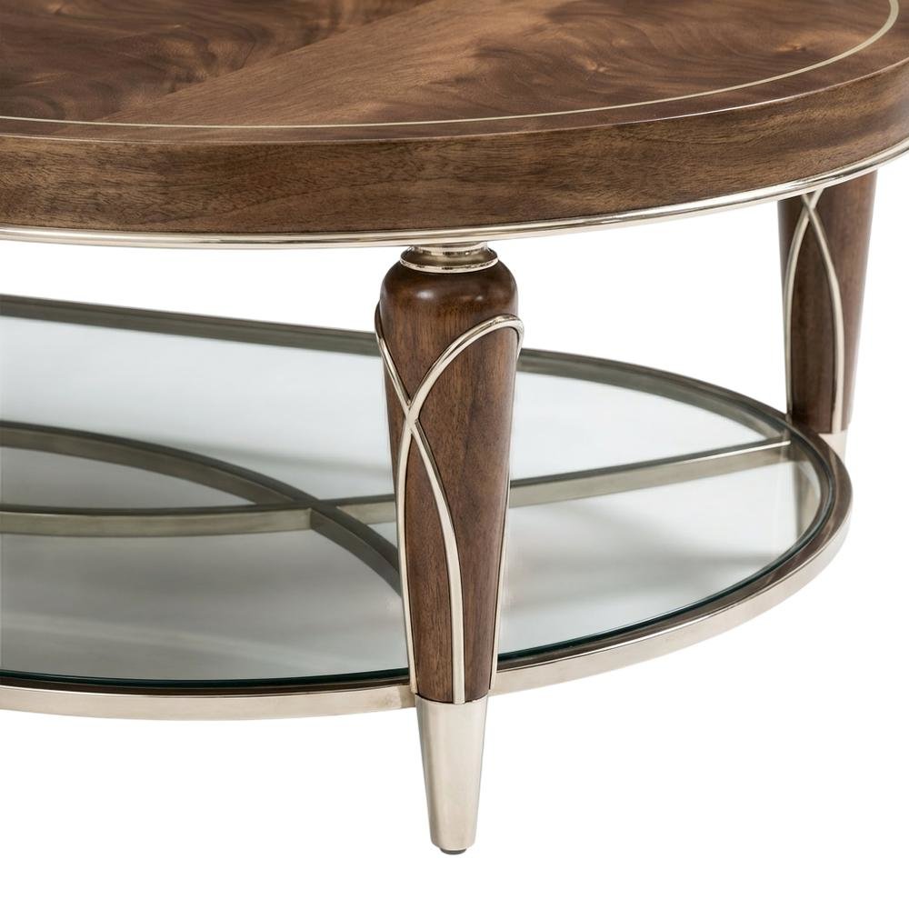 Villa Cherie Oval Cocktail Table - Hazelnut