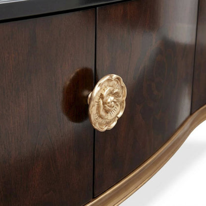 Camellia Field Media Cabinet - Warm Pecan