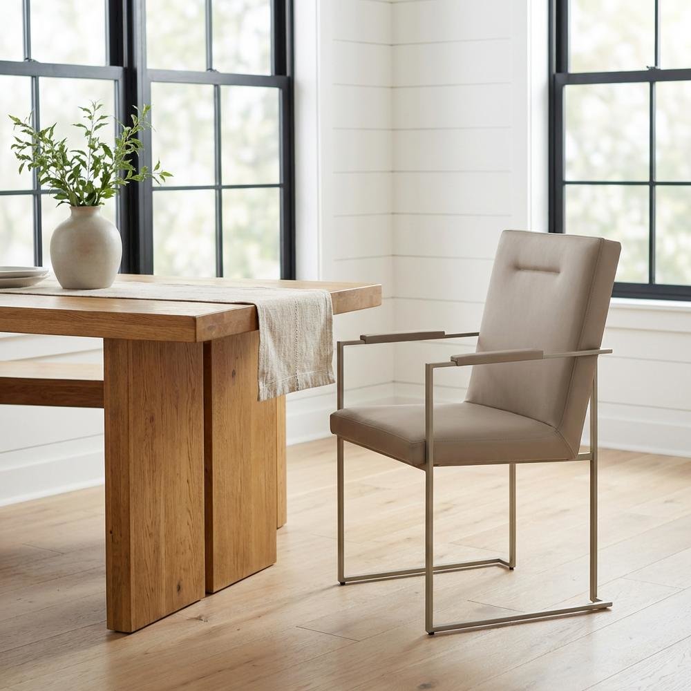 Marin Dining Arm Chair - Greige Set of 2