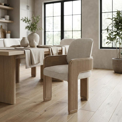 West Kensington Dining Arm Chair - Buff/Sea Salt Caramel