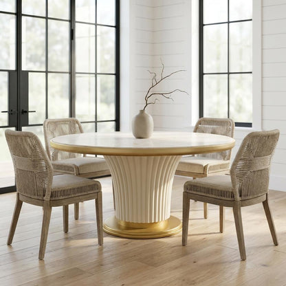 Scotts Square Round Dining Table - Light Champagne