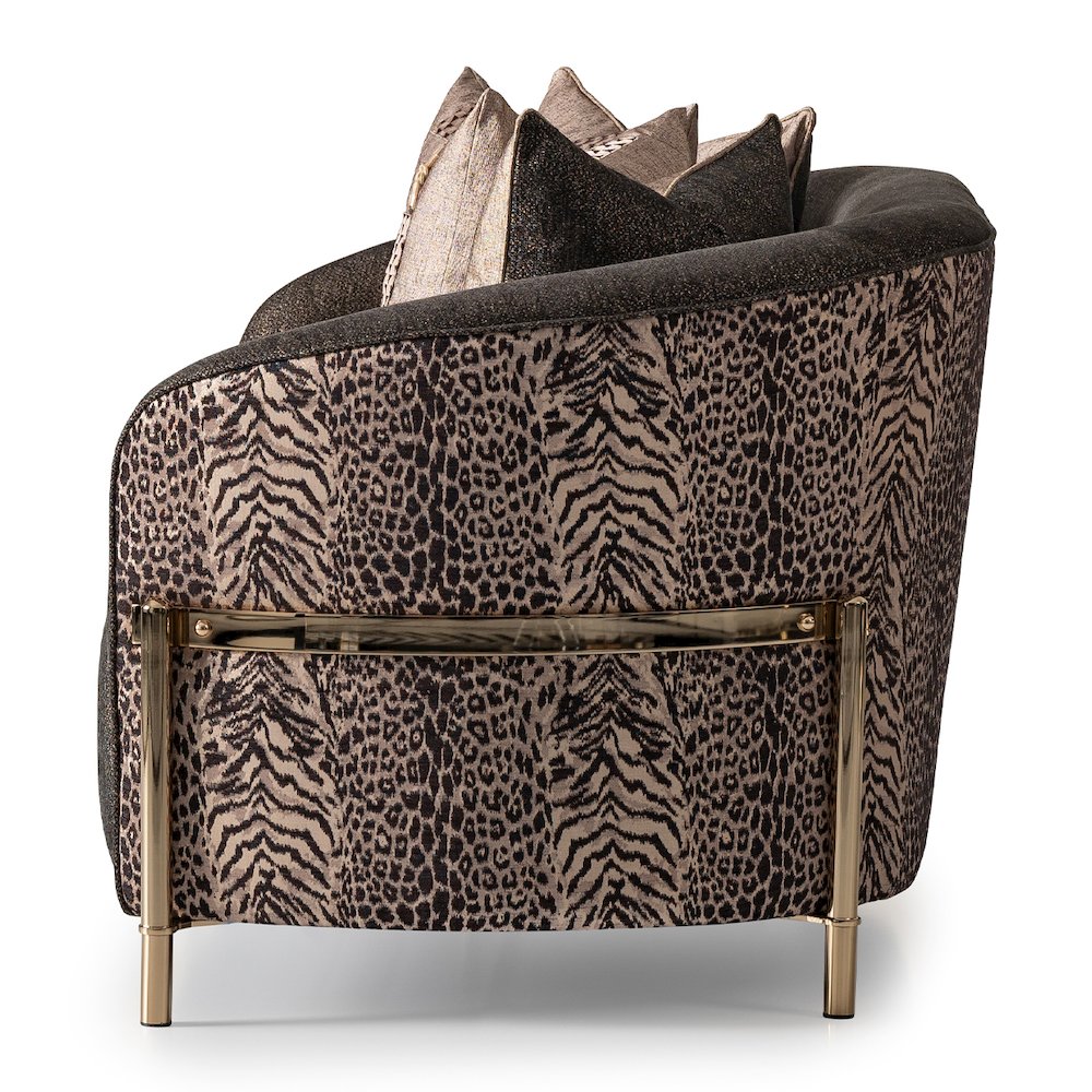 Lisbon Loveseat - Onyx/Gold