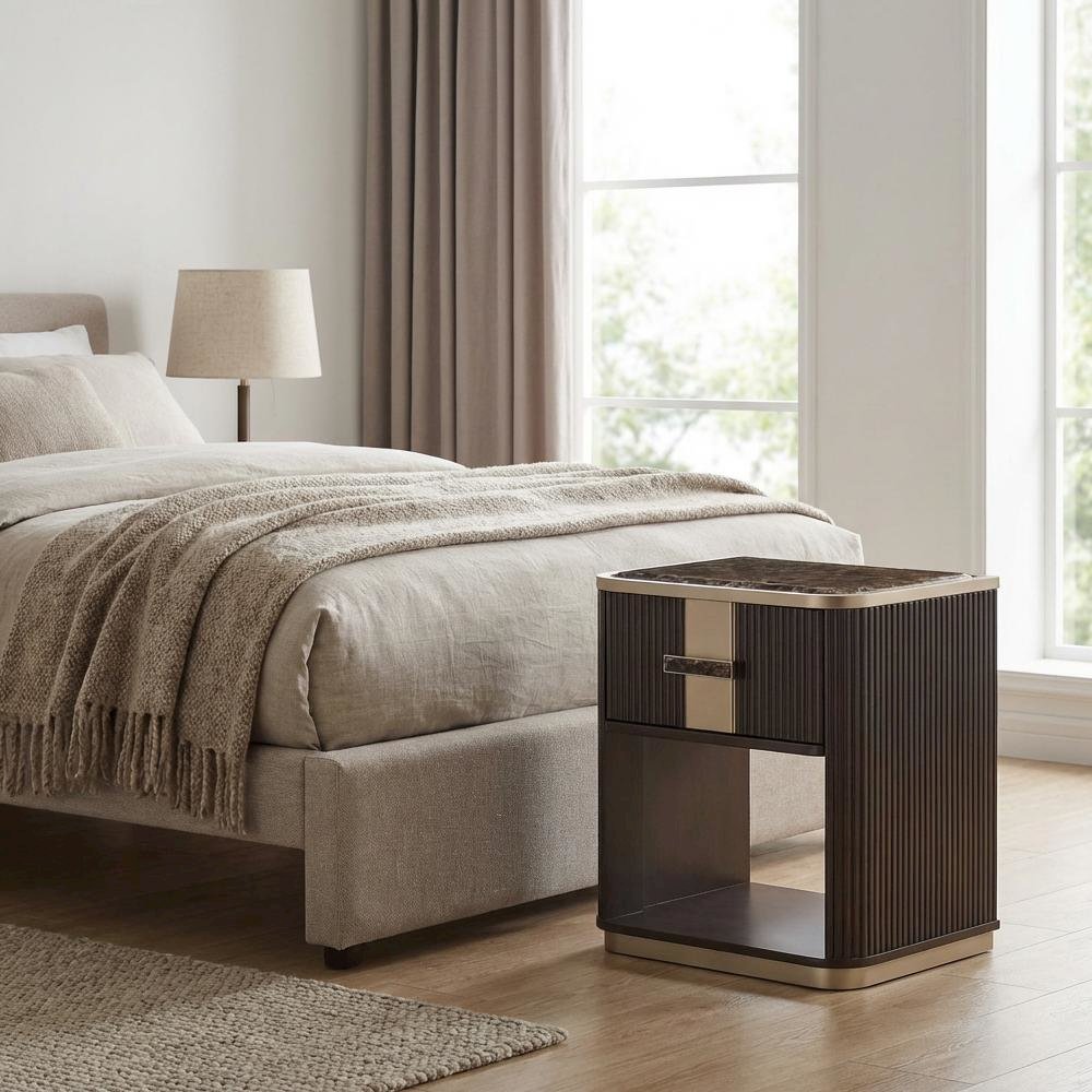 West Kensington 1-Drawer Nightstand - Medium Espresso