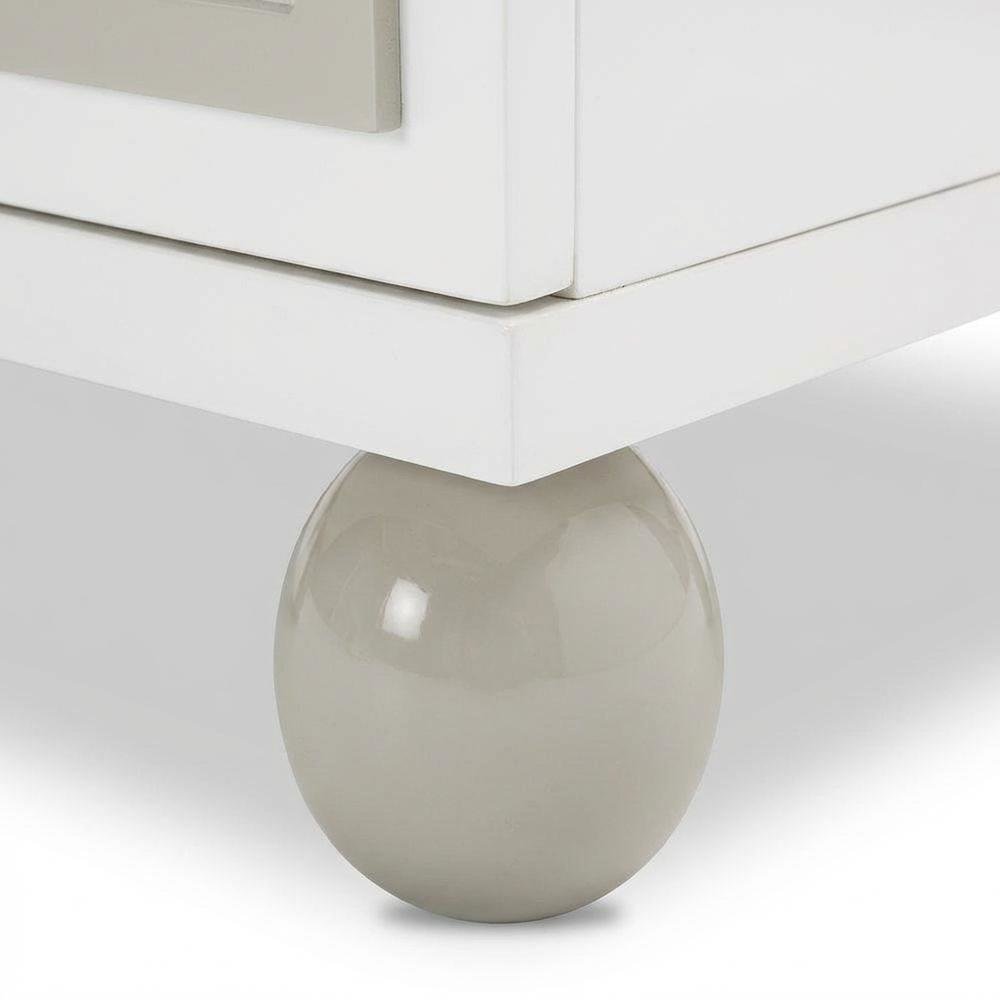 Cloud White Nightstand with Sleek Design and Durable Finish