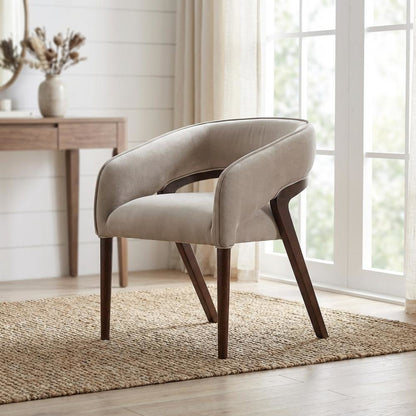 Houston Vanity Chair - Porcini/Walnut