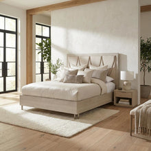 Marin Queen Panel Bed - Greige