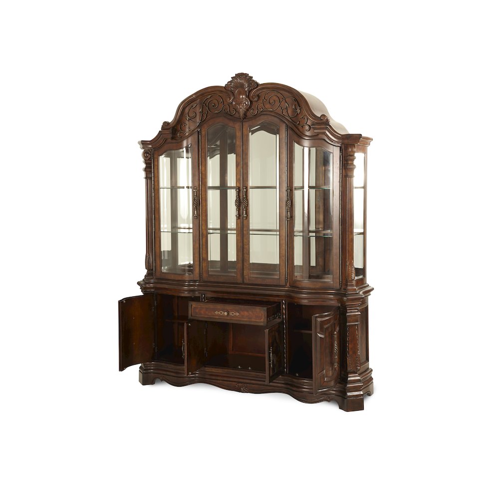 Windsor Court China Cabinet - Vintage Fruitwood
