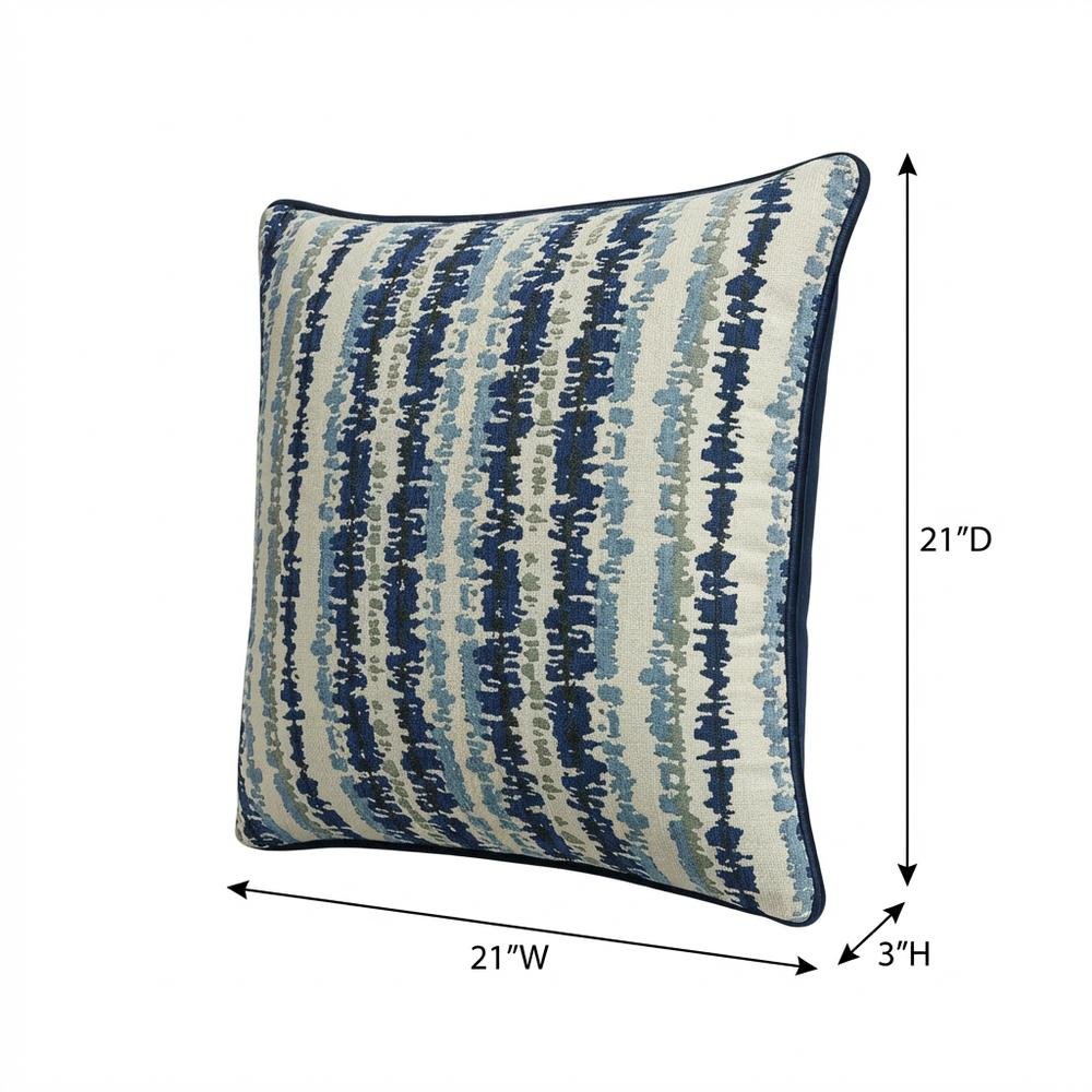 Blue My Mind Antigua 21" Square Pillow, Set of 2 - Navy