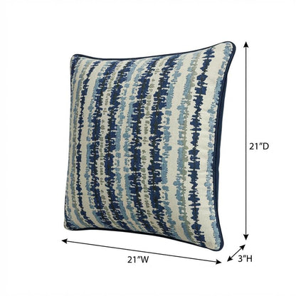 Blue My Mind Antigua 21" Square Pillow, Set of 2 - Navy