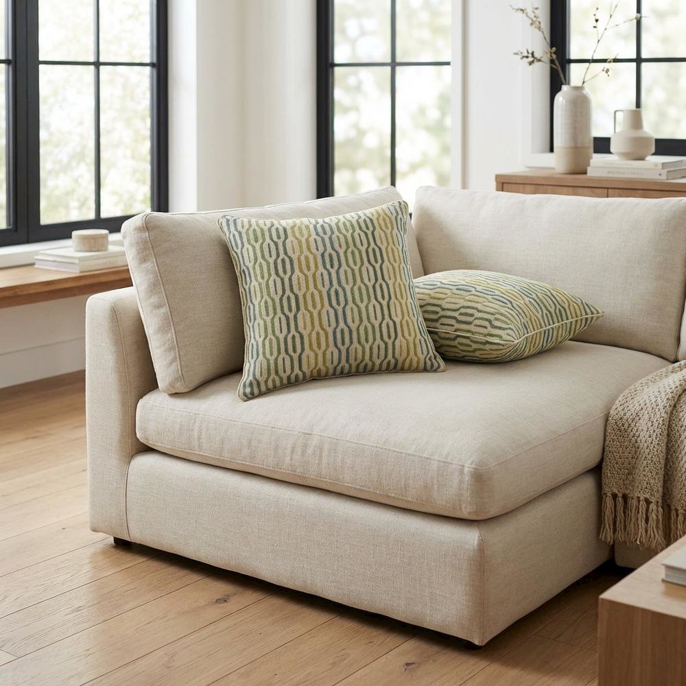 Eden Ashbury 19" Square Pillow, Set of 2 - Seagrass Green
