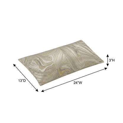 GLAMtastic Naomi 13"x24" Oblong Pillow, Set of 2 - Champagne