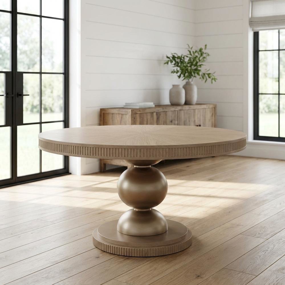 West Kensington Round Dining Table - Sea Salt Caramel