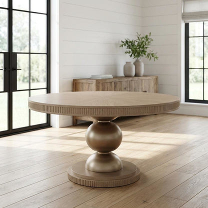 West Kensington Round Dining Table - Sea Salt Caramel