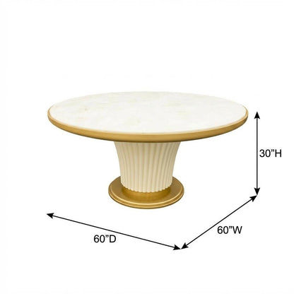 Scotts Square Round Dining Table - Light Champagne