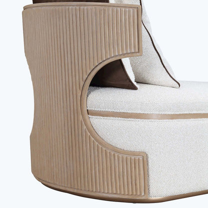 West Kensington Chaise - Buff/Seal Salt Caramel