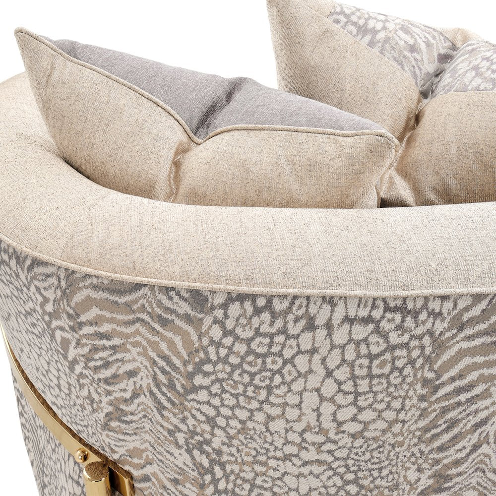 Lisbon Loveseat - Opal/Gold