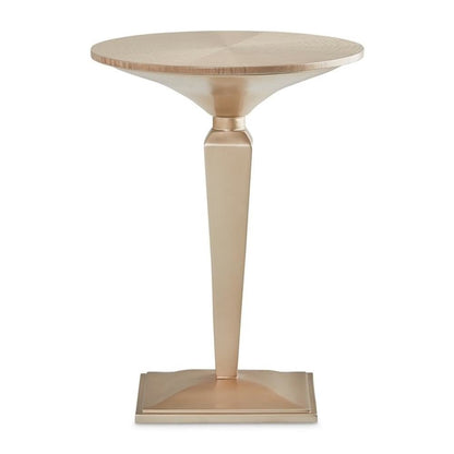 Malibu Crest Round Pedestal Tea Table - Chardonnay
