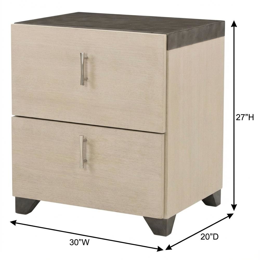 Fantosini Nightstand - Silver Mist