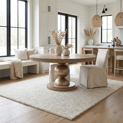 West Kensington Round Dining Table - Sea Salt Caramel
