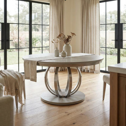 Eclipse Round Dining Table - Moonlight Gray