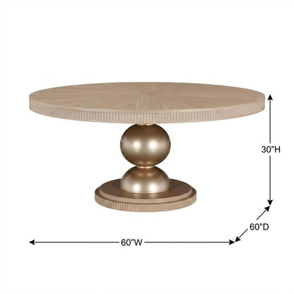 West Kensington Round Dining Table - Sea Salt Caramel