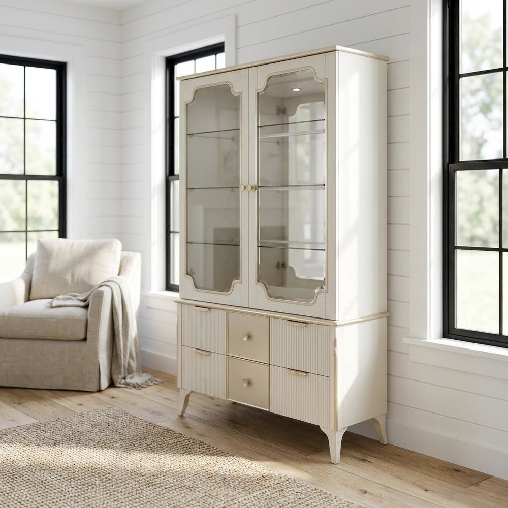 La Marisia Display Cabinet - Creamy Pearl
