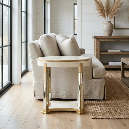 Scotts Square End Table - Light Champagne