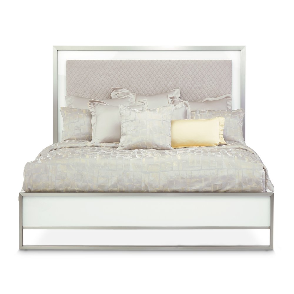 Marquee Queen Panel Bed - Cloud White