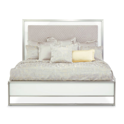 Marquee Queen Panel Bed - Cloud White