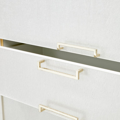 Palm Gate 6-Drawer Chest - Cloud White