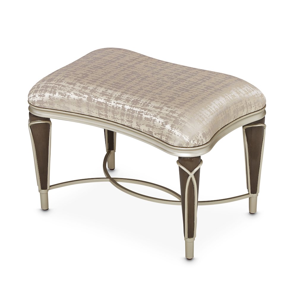 Villa Cherie Ottoman - Bisque/Hazelnut