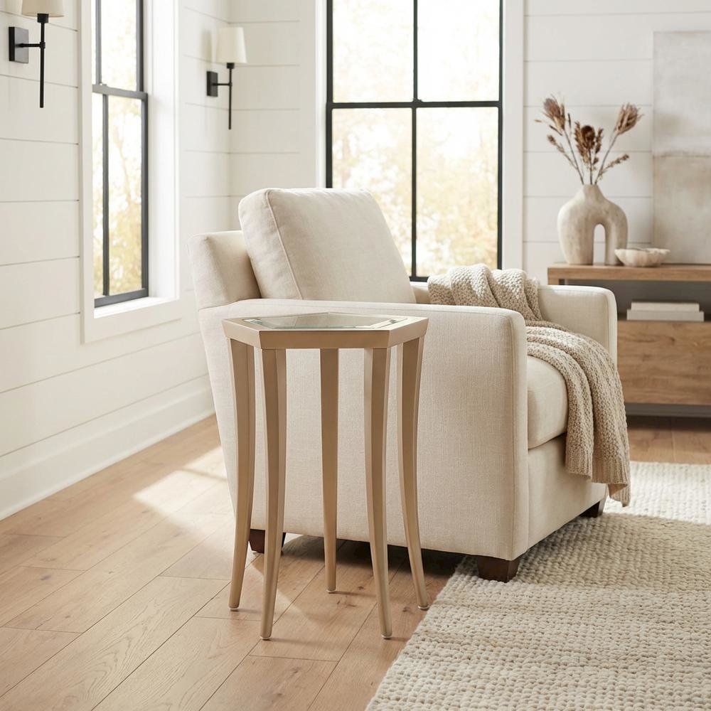 La Rachelle Chairside Table - Champagne